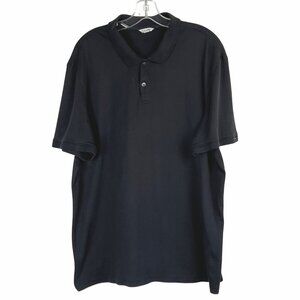 Calvin Klein Mens Black Polo Shirt XXL 100% Cotton Short Sleeve Classic Fit EUC